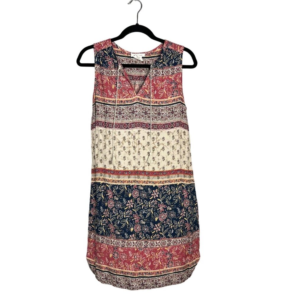 BeachLunchLounge Flowy Sleeveless Dress Patterned Knee Length Lightweight Small